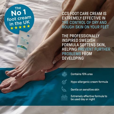 CCS Foot Care Cream for Dry Skin Cracked Heels Moisturing Travel Size 60ml First Person Medical